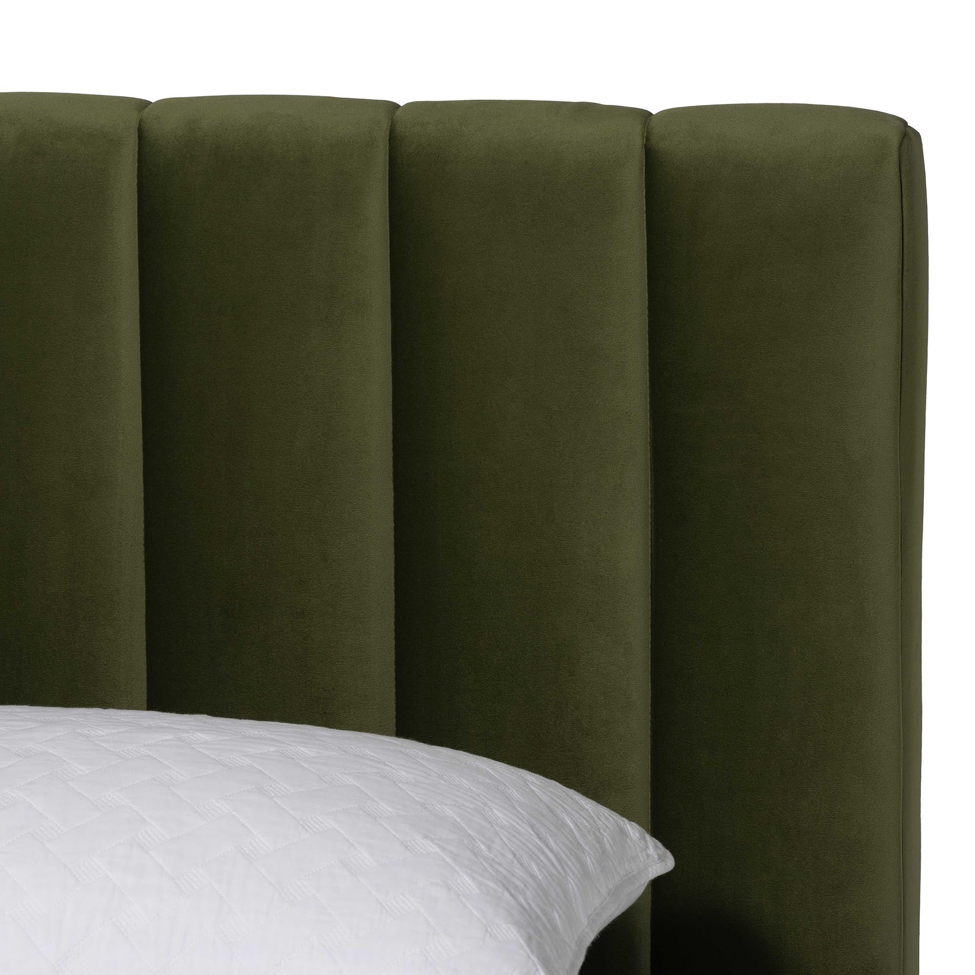 Baxton Studio Granger Modern Platform Bed, Queen, Moss Green