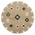 thumbnail image 1 of 5 ft. Round Taupe Boho Chic Motif Area Rug, 1 of 1