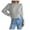 Gray, variant on IROINNID Pullover Sweater for Women Slim Fit Round-Neck Sweater Elastic Waistband Winter Long Sleeve Warm Pullover Tops,Khaki