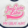 thumbnail image 4 of Inktastic Cute Like My Great Aunt Girls Baby Bib, 4 of 4