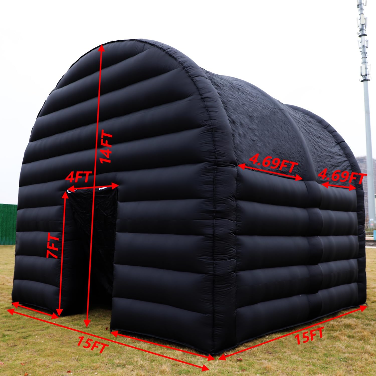 WGIA Inflatable Tent PQZ-15x15x14 15x15x14FT Includes Blower Square Gazebo Event Room 1 Pack