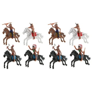 ArtCreativity Cowboy and Indian Action Figures, Set of 12, Free-Standing  Cowboys and Indians Toys with Realistic Details, Western Party Decorations