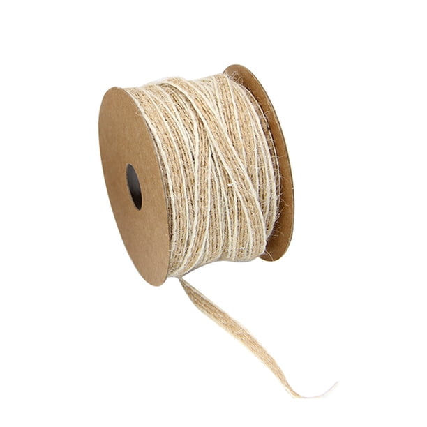 Bewildely Rollo de 10M de hilo de yute, rollos de arpillera, cinta de arpillera, cuerda para fiesta, regalo de boda, cuerdas para envolver, hilo, Kits de decoración para fiestas