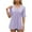 Purple, variant on Womens Tops Plus Size Women's Fashion Casual Solid Color Short Sleeve V-Neck Blouses Shirts