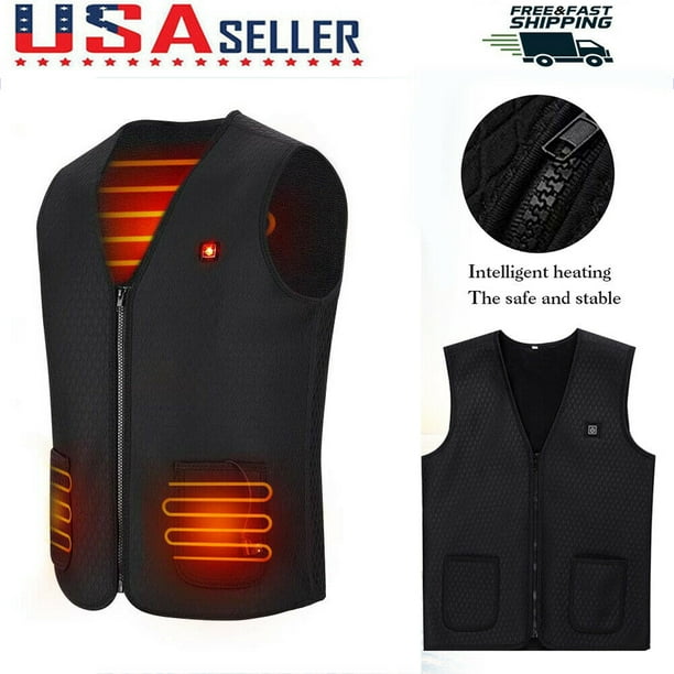 V.I.P. Men Waterproof Electric USB Charging Heated Body Warmer Vest