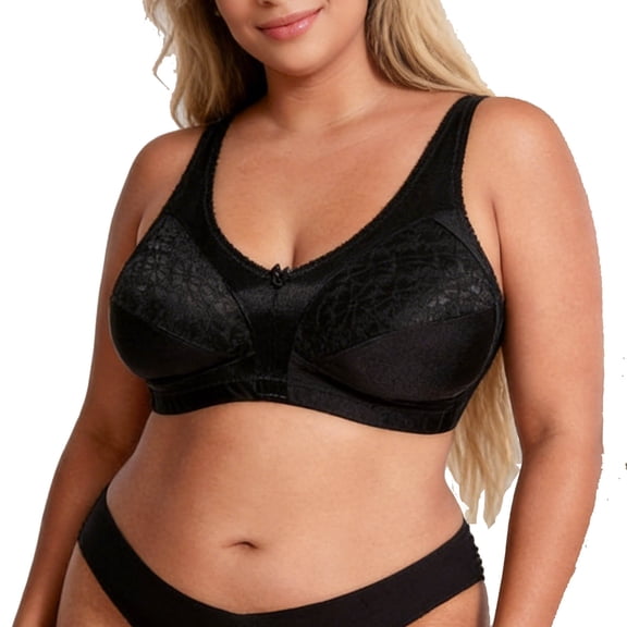 qelini Wireless Push up Bras for Women Seamless Full Coverage Bralette with Adjustable Straps Solid Color Bras