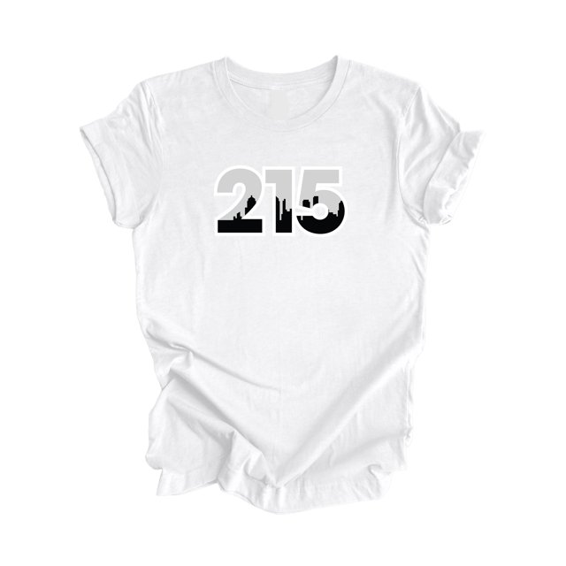 215 Philadelphia Pennsylvanie USA Code Régional Skyline de la Ville Cadeau - T-Shirt Unisexe - Inspired X