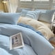 thumbnail image 5 of Juegos de colcha y cubrecama para todas las estaciones: juego de cama de 4 piezas, sábanas lavables de color liso, funda nórdica y fundas de almohada, sábanas de algodón lavado., 5 of 9