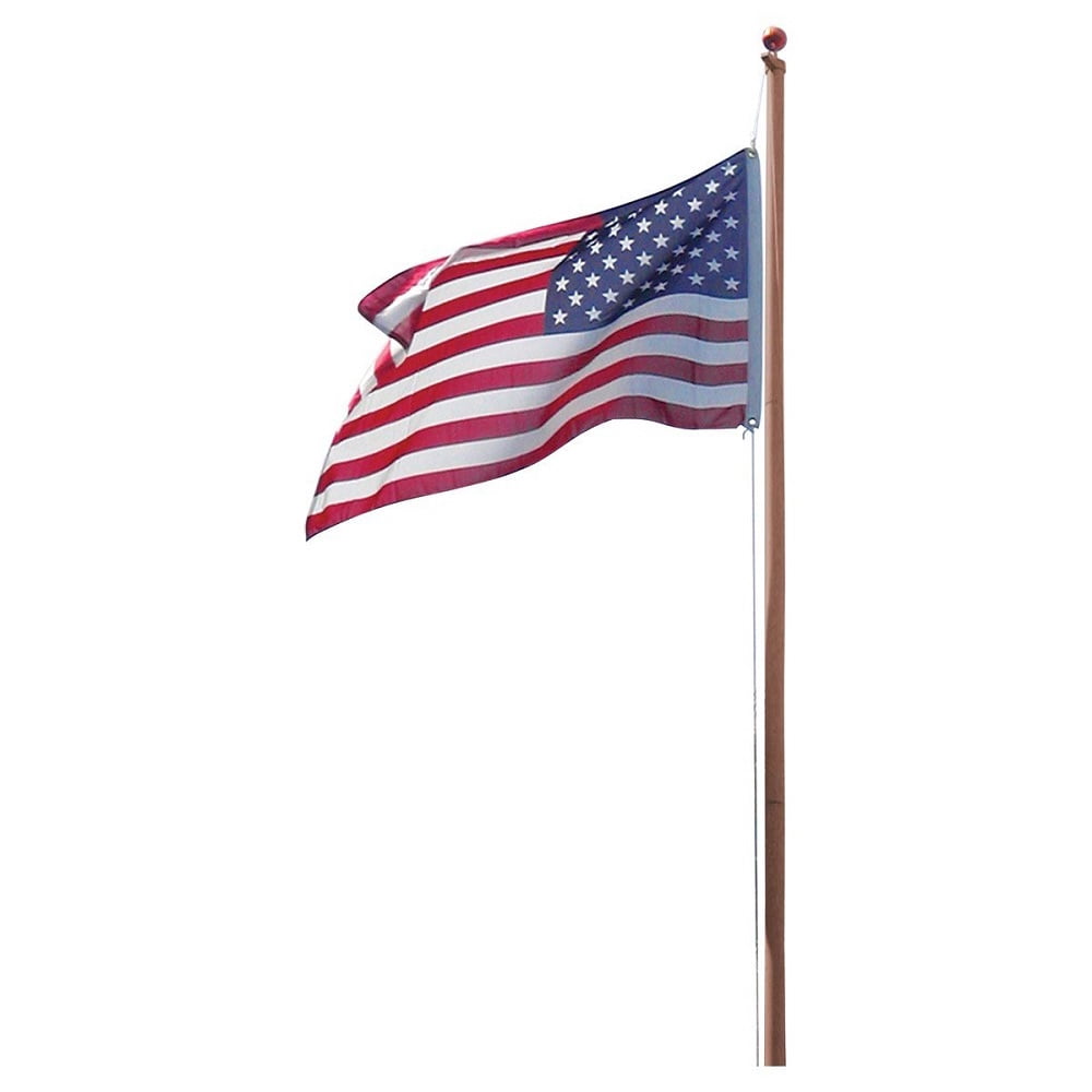 Super Tough 20 ft Brown Metal Sectional Flagpoles 5 Count