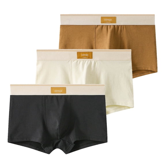 Mens Big & Tall Boxer Briefs 3 Pack Plus Size M-4X Cotton Underwear Breathable Mid Waisted Multipack Casual Color-Block Athletic Workout Boxers