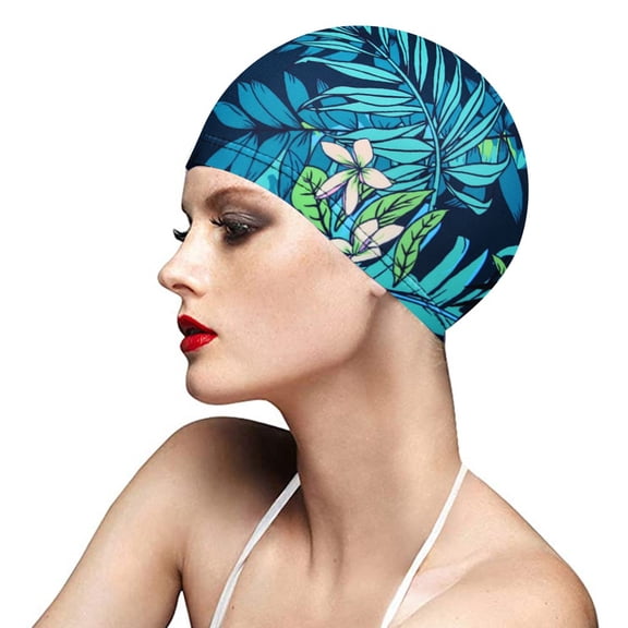 YOHOME Adult Moulded Swim Cap Silicone Swimming Pool Hat Plain Protection Ear Swim