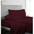 thumbnail image 2 of Full Size 800 Thread Count Luxury Extrasoft 100% Egyptian Cotton 4 Piece Sheets Set in Hotel Quality Wine Solid 18 Inch Deep Pocket, 2 of 5