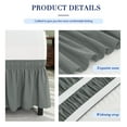 thumbnail image 6 of Subrtex Elastic Wrap Around Bed Skirt Dust Ruffle Smooth Soft Bed Frame Cover 15-inch Drop (Queen, Light Gray), 6 of 6