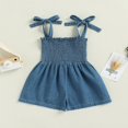 thumbnail image 3 of Bébé bébé Filles Sangle Manches Romper Courte Combinaison Mignon Vêtements d'Été, 3 of 6