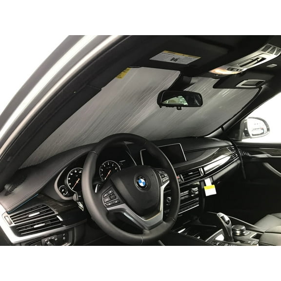 HeatShield, The Original Windshield Sun Shade, Custom-Fit for BMW X6 SUV 2015, 2016, 2017, 2018, 2019, Silver Series