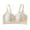 Beige, variant on Womens Bra Wireless Cutout Soft Push Up Bralette Solid Ribbed Seamless Breathable Everyday Underwear
