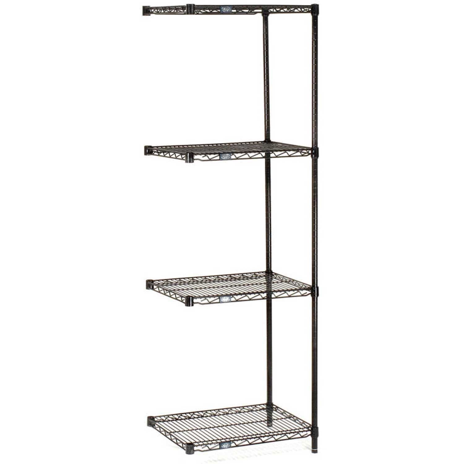 Buy Nexel 5 Tier Black Epoxy Wire Shelving AddOn Unit, 42W x 21D x 86H
