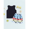 thumbnail image 6 of Hirigin Toddler Baby Boys Shorts Set Seaside Printed Tank Tops and Shorts 2Pcs Little Boy Outfits Summer Clothes Suit, 6 of 8
