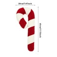 thumbnail image 2 of Christmas Candy Themed Throw Pillows - Crutch Style Holiday Decorations for Winter Home Decor on Couch, Sofa and Bedroom Furniture - Watermelon Red, 2 of 3