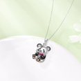 thumbnail image 3 of Raccoon Necklace for Women 925 Sterling Silver Raccoon Pendant Necklace Cute Animal Jewelry Gift, 3 of 6