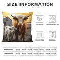 thumbnail image 5 of Shiartex Mother and Baby Cow Pillow Cushion Covers for Sofa Couch Bedroom Car Chair Home Decor - Aesthetic Decorative Spring Pillow Covers 1PC 22x22in, 5 of 5