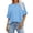 Blue4, variant on SHTXOZHI Women Tops Summer Short Sleeve Casual T-Shirts Round Neck Graphic Tees Trendy