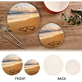 thumbnail image 4 of SKYSONIC Beach Hearts Summer Pot Holders Trivets, 2 Pcs Heat Resistant Trivets,Sunset Sea Cotton Thread Weave Mats for Hot Pads Pans Pot Bowl Teapot for Kitchen Decor, 4 of 7