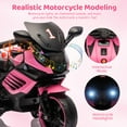thumbnail image 3 of 6V Kids Motorcycle with Training Wheels & Remote Control, Electric Ride-On Toy with Music & Headlight, Toddler Bike Gifts for Boys Girls Ages 3-6, 3 of 9