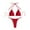 S10-Red, variant on Rhuody Swimwear For Womens High Waist Bikini Sets Solid Color Two Piece Swimsuit Knot Bathing Suit L Blue