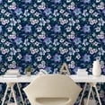 thumbnail image 2 of Ambesonne Flowers Peel & Stick Wallpaper for Home, Purplish Tiger Lilies Print, 13"x100", Violet Pale Lilac and Teal, 2 of 5