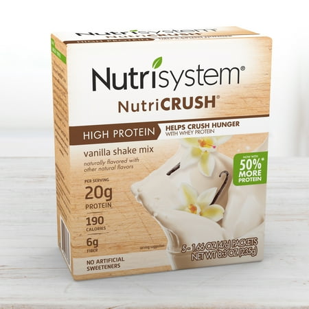 Nutrisystem NutriCrush Vanilla Shake Powder, 1.66 Oz, (Best Weight Loss Bars And Shakes)