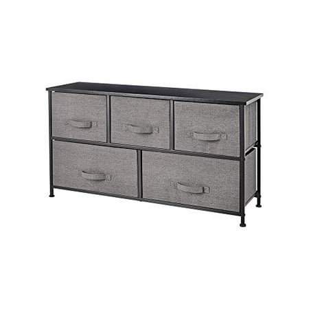 AZ L1 Life Concept Dresser with 5 Drawers  Fabric Storage Tower  Organizer Unit for Bedroom  Hallway  Entryway  Closets  Sturdy Steel Frame  Wood Top  Easy Pull Handle