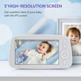 thumbnail image 5 of VAVA Video Baby Monitor with 5" 720P Handheld Screen and 2-Way Audio, White, 5 of 8