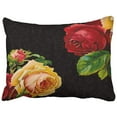 thumbnail image 1 of BOSDECO Vintage Bohemian Roses Design Pillowcase Cushion Cover 20x30 inch, 1 of 1