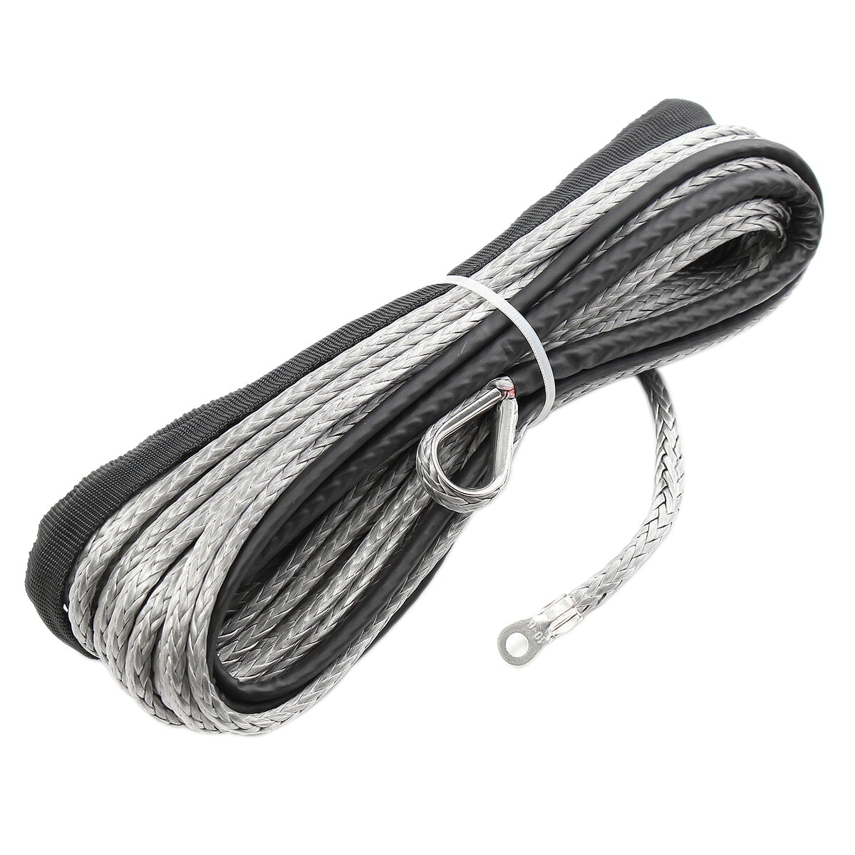 3/16" x 50inch 7700LBS Synthetic Winch Line Cable Rope with Sheath ATV UTV Truck 