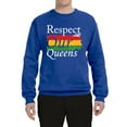 thumbnail image 2 of Wild Bobby Respect Our Queens Black Pride Unisex Crewneck Graphic Sweatshirt, Royal, X-Large, 2 of 5
