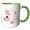 Green/White, variant on 3drose, Pink Polka Dot Tea Set, Cakes. It Is Tea Time Positive Text, 11oz Mug