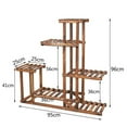 thumbnail image 2 of Multi Tiers Wood Plant Stand Indoor Outdoor, Plant Display Tall Plant Stand Flower Shelves Stands, Garden Plant Shelf Rack Holder in Corner Living Room Balcony Patio Yard with 3 Free Gardening Tools, 2 of 3