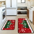 thumbnail image 2 of Merry Christmas Kitchen Rugs and Mats Set of 2,Red Christmas Tree Kitchen Decoration,Non Slip Absorbent Kitchen Mat Waterproof Runner Rug for Laundry Room and Sink 17x 48+17x30 Inches, 2 of 6