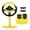 Yellow, variant on Engaging Rear Seat Car Toy Steering Wheel With Simulated Engine Sounds And Compact Design