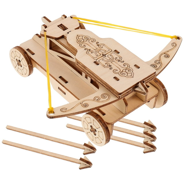 Lot de 4 Kits de Construction de Modèles Kits de Catapultes Chariots Kit de Modèles Jouet d'Assemblage Diy pour Enfants Usage Éducatif