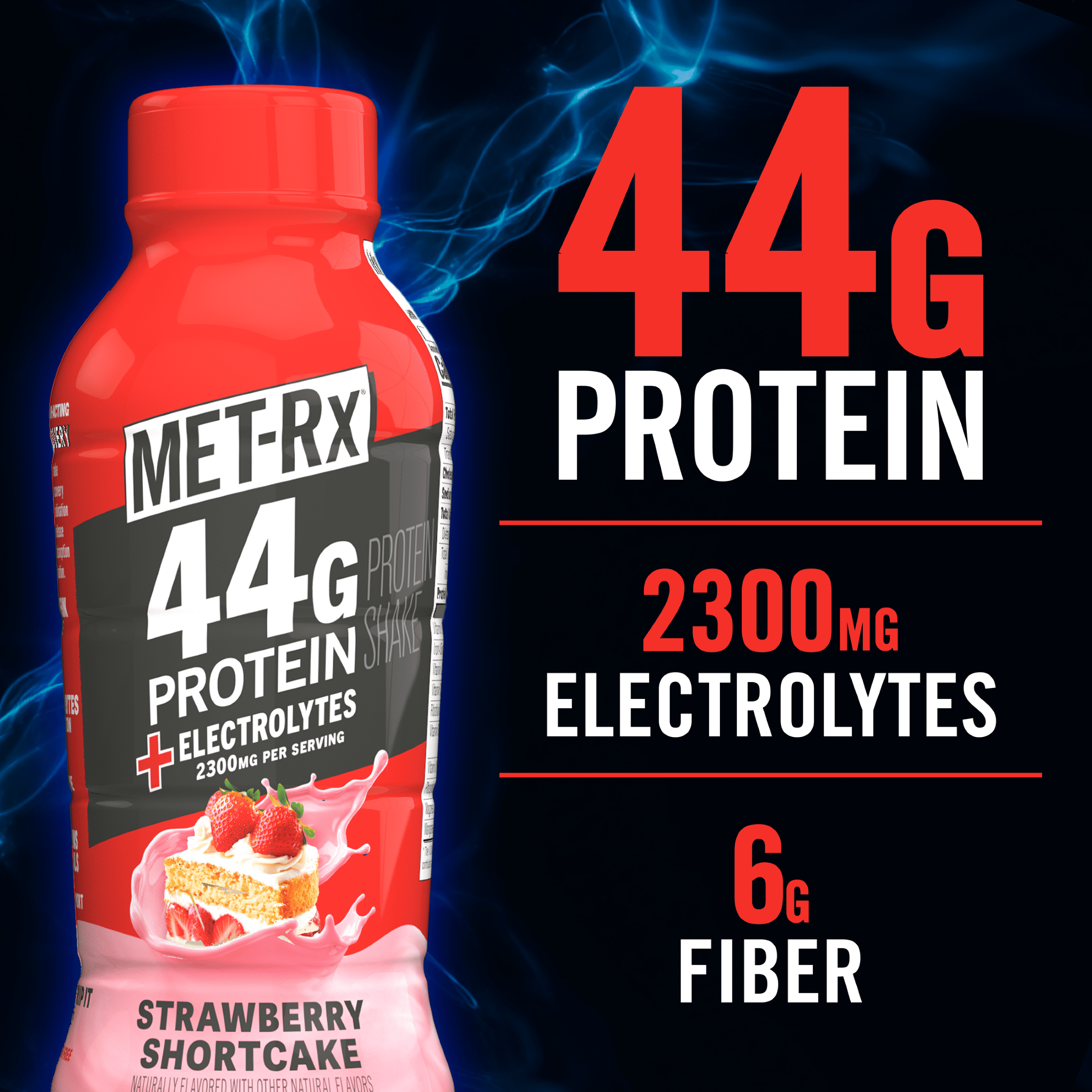 MET-Rx Strawberry RTD 44g High Protein Shake 1ct