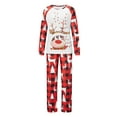 thumbnail image 4 of Hirigin Store Christmas Family Pajamas Matching Set Elk Print Long Sleeve Tops and Red Plaid Pants Sleepwear, 4 of 10