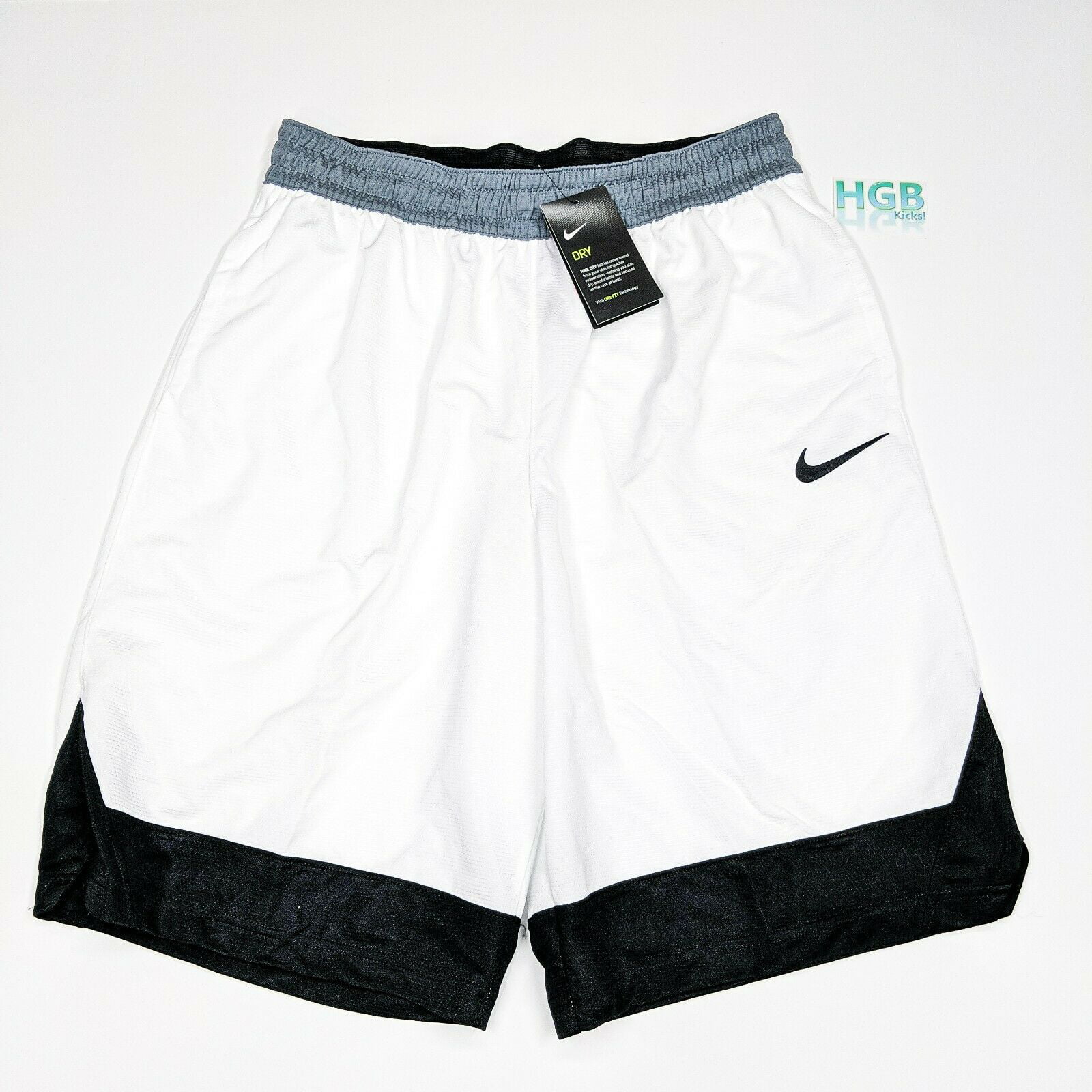 Nike Dry Shorts Men's Basketball White Grey Black AJ3914-101 - Walmart.com