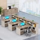 thumbnail image 2 of European Bookshelf Office Desk Drawers Setup Storage Standing Computer Desks Executive Luxury Floor Escritorio Modern Furniture My Lux Decor Round, 2 of 14