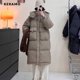 thumbnail image 4 of Parkas extra largas con capucha y manga larga de color liso para mujer, abrigo cálido de invierno 2023, talla grande, con botonadura sencilla, 4 of 6