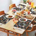 thumbnail image 2 of Pioneer Flower Floral Print Pattern Summer Placemats Table Placemats Set Of 4-Linen Kitchen Washable Placemats Table Mats 12x18 Inch Non-Slip Heat Resistant, 2 of 6