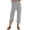 Silver, variant on longantii Womens Capri Pants Cotton Linen Straight Leg Capris Casual Elastic High Waisted Pants Lightweight Loose Fit Summer Cropped Trouser Silver S