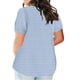 thumbnail image 2 of Camisetas Casuales de las Mujeres Largo Casual Impreso Cuello Redondo Suelto Top, Camiseta de Verano de Manga Corta, 2 of 5