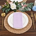 thumbnail image 4 of 36 Pack Lavender Napkins Cotton Linen Napkins 16 x 16 Inch Light Purple Cloth Napkins Handmade with Fringe Soft Napkins Cloth Washable Rustic Dinner Napkins Cloth for Wedding Party Dinner Table, 4 of 7